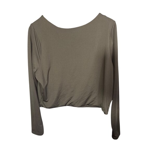 Lane Bryant Black Long Sleeve Crop Top 22/24 - Picture 4 of 4